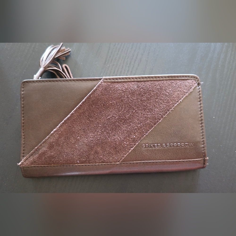 Spikes & Sparrow Brown Leather Wallet